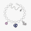 Maya's bracelet A star link chain with three charms.